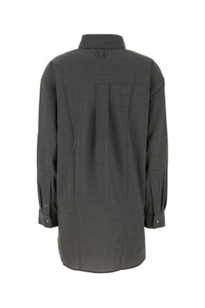 Jacquemus Womens La Chemise Dhomme Grey Virgin Wool Elastane Camicie Shirt