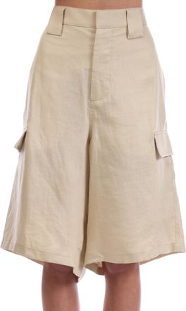 Off-white Off White Heren Linnen Cargo Korte Broek (Beige)