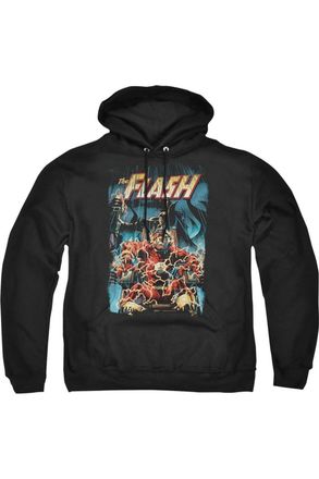 Gildan Justice League of America Electric Chair Adult Pull Over Hoodie / Hooded Sweatshirt