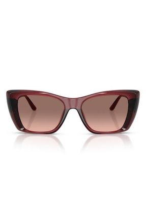 Michael Kors Tokyo 51mm Gradient Square Sunglasses in Rosewood /Peach Gradient at Nordstrom