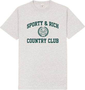 Sporty & Rich T-shirt Varsity Crest - Grigio