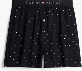 Tommy Hilfiger Mens Logo Woven Boxer - Black - XL