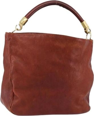 Saint Laurent Pre-owned Handbags, female, Red, Size: ONE SIZE Pre-owned Leather Handbag