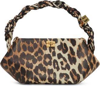 Ganni Tassen, Dames, Bruin, ONE Size, Leer, Bou Bag Mini Print