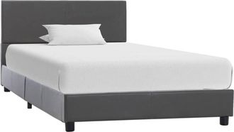 vidaXL Estructura De Cama De Cuero Sint&eacute;tico Gris 100x200 Cm Vidaxl
