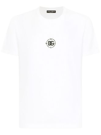 Dolce & Gabbana Marina-print cotton T-shirt - men - Cotton - 50 - White
