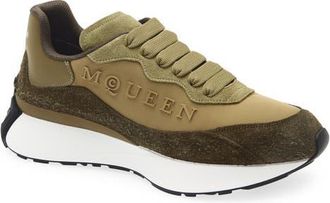 Alexander McQueen Sprint Runner Sneaker in Grass Green at Nordstrom, Size 42.5