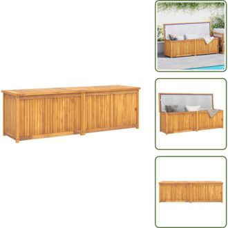 vidaXL The Living Store Cassa da Giardino 175x50x55 cm in Legno Massello di Teak - Cassa in legno