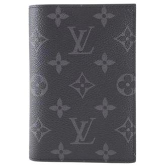 Louis Vuitton Pre-owned Wallets, male, Black, Size: ONE SIZE Pre-owned Monogram Eclipse Passport Cover