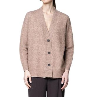 Kaos Kaos - V-hals Vest - Dames - Truien - Beige - Maat: L Wol