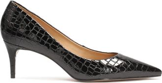 Kazar Zwarte reli&euml;flederen pumps. Dit product valt klein uit. - Dames - Pumps - Zwart - 35 EU - Leer - Schoenen
