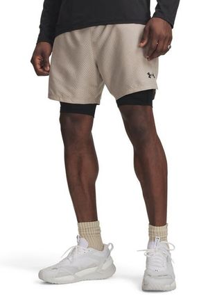 Under Armour UA Vanish Woven 2.0 2-in-1 Shorts in Timberwolf Taupe at Nordstrom, Size X-Large