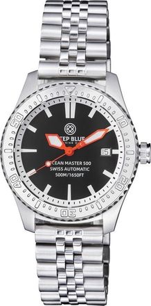 Deep Blue Ocean Master 500 Automatic Black Dial Mens 40 mm Watch OM500BLKORGINNERBRCLTJUB