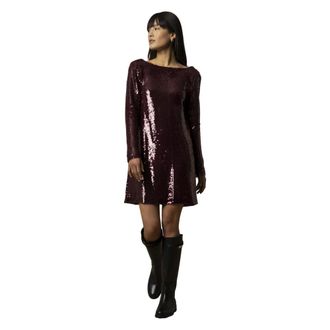 Kocca Party Dresses, female, Red, Size: XL Sparkled chic party dress above knee