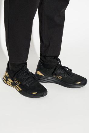 Emporio Armani Sports Shoes With Logo, Mens, Black