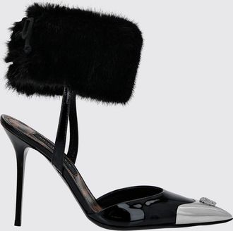 Philipp Plein Slingback in vernice con Skull e tacco a spillo