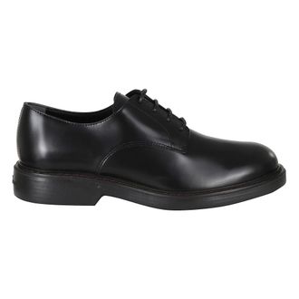 Hogan H704 Derby - Heren - Nette schoenen - Zwart - 39 EU - Katoen - Schoenen