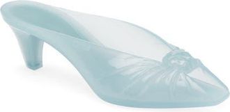 Chlo&eacute; Jelly Peep Toe Kitten Heel Mule in Spearmint at Nordstrom, Size 10Us