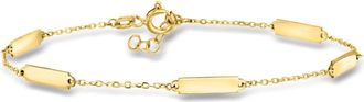 Ross-Simons Italian 10kt Yellow Gold Bar Station Bracelet