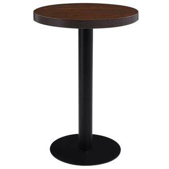 vidaXL Mesa De Bistr&oacute; Mdf Marr&oacute;n Oscuro 60 Cm Vidaxl