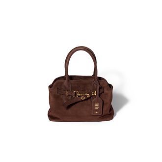 Miu Miu Aventure Suede Handbag, Woman, Dark Brown