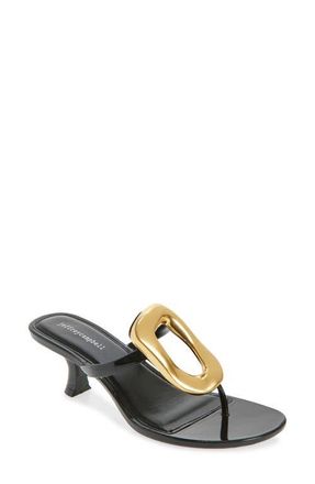 Jeffrey Campbell Linq Up Slide Sandal in Black Gold at Nordstrom, Size 10