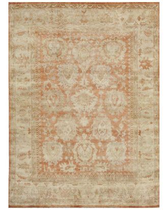 Exquisite Rugs Antique Weave Oushak Hand-Knotted New Zealand Wool Rug