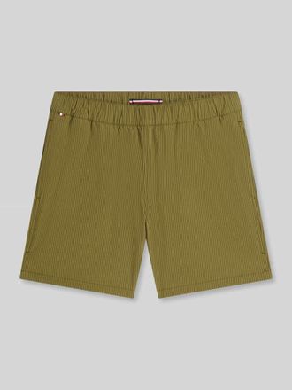 Tommy Hilfiger Regular Fit Shorts aus seesucker Modell DOVER in Khaki, Gr&ouml;&szlig;e XXL