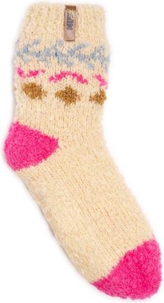 Muk Luks Cottage Bouclé Crew Socks in Vanilla at Nordstrom