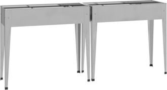 vidaXL Jardineras 2 unidades acero galvanizado Vidaxl