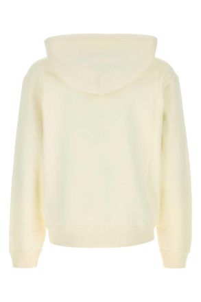 Jil Sander Mens Ivory Cotton Sweatshirt Piuma Exterior: Maglie