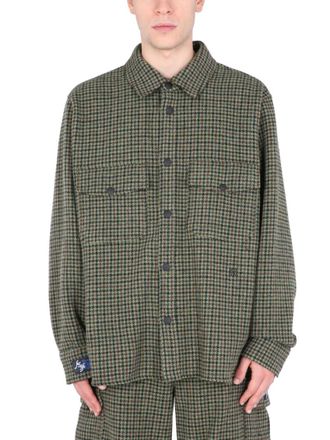 Msgm Green Oversized Shirt