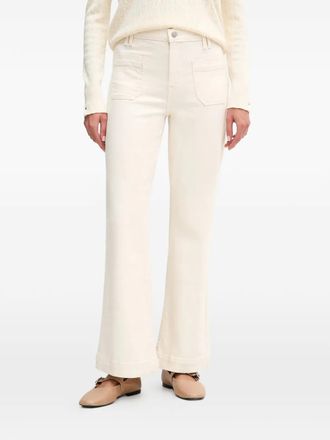 DKNY flared jeans - women - Cotton/Elastane - 26 - Neutrals