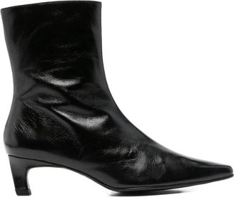 Alohas Ambar Rift Black Leather Ankle Boots