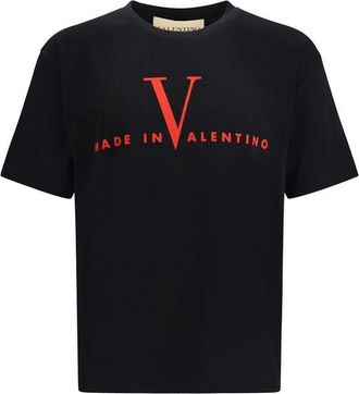 Valentino Garavani Black Cotton Mens T-Shirt