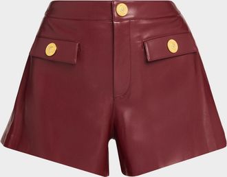 L'agence Dionne Faux Leather Shorts