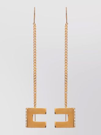Elisabetta Franchi logo-pendant earrings
