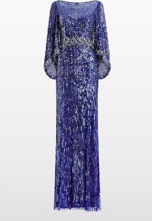 Jenny Packham Ines Sequin-Embellished Dress in Delphinium at Nordstrom, Size 16 Uk