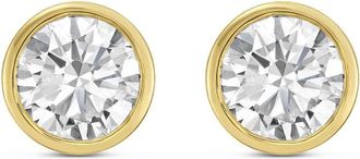 Diana M. Jewels 14KT YELLOW GOLD LAB GROWN ROUND STUDS IN A BEZEL SETTING WEIGHING 3.00 CTS TW