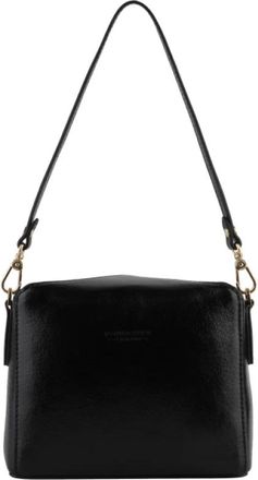 Pourchet Cassetta Metallic - Dames - Schoudertassen - Zwart - ONE Size - Leer - Tassen