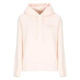 Autry Roze Katoenen Hoodie met Geborduurd Logo - Dames - Hoodies - Roze - S - Katoen - Hoodies & sweatvesten