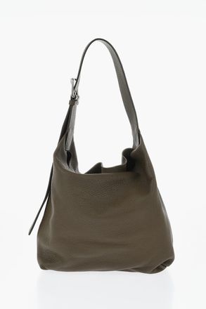 The Row Borsa a Spalla ISA in Pelle Martellata The Row