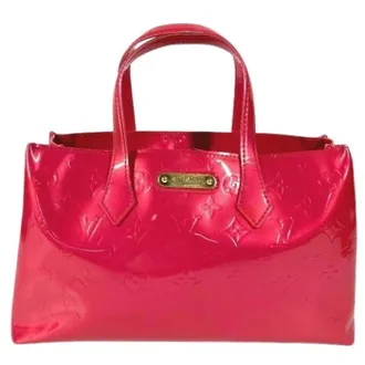 Louis Vuitton Pre-owned Handbags, female, Pink, Size: ONE SIZE Pre-owned Vintage Monogram Vernis Tote