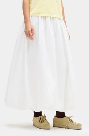 BDG Bubble Hem Maxi Skirt in White at Nordstrom, Size Medium