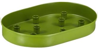 British Colour Standard Oval Metal Candle Platter in Olive at Nordstrom
