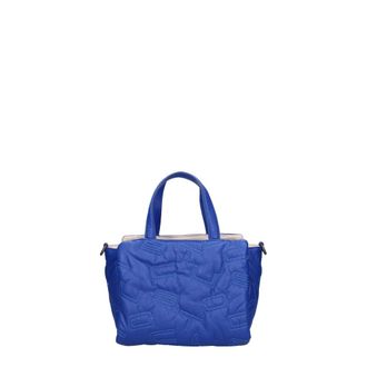 Custo Barcelona Gewatteerde handtas - Dames - Tassen - Blauw - Maat: ONE Size Zijde
