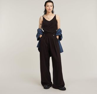 G-Star Womens G-Star RAW Fluid Strap Jumpsuit - Black Viscose - Size X-Small