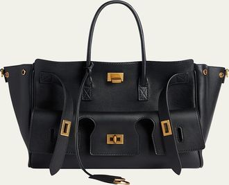 Balenciaga Bel Air Small Leather Top-Handle Bag