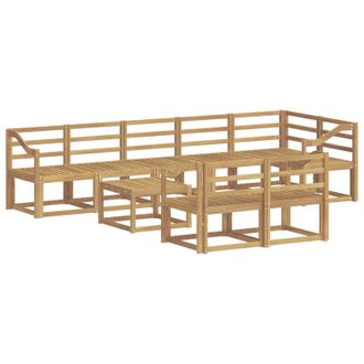 vidaXL Conjunto De Sof&aacute;s De Exterior 9 Pcs Blanco Vidaxl
