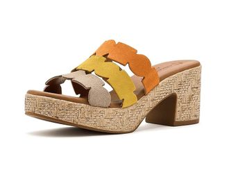Eric Michael Minka Womens Dress Sandals Orange : EU 40 (US Womens 9.5-10) M (B), Leather